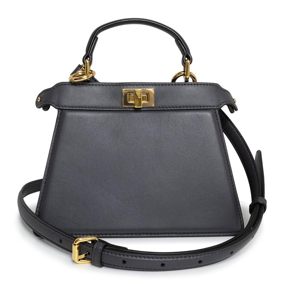 未使用品 FENDI フェンディ ピーカブー ISeeU プチ 8BN335 ABVE F0KUR ナッパレザー ブラック レディース FENDI（フェンディ） ハンドバッグ PEEKABOO ISeeU PETITE ピーカブー