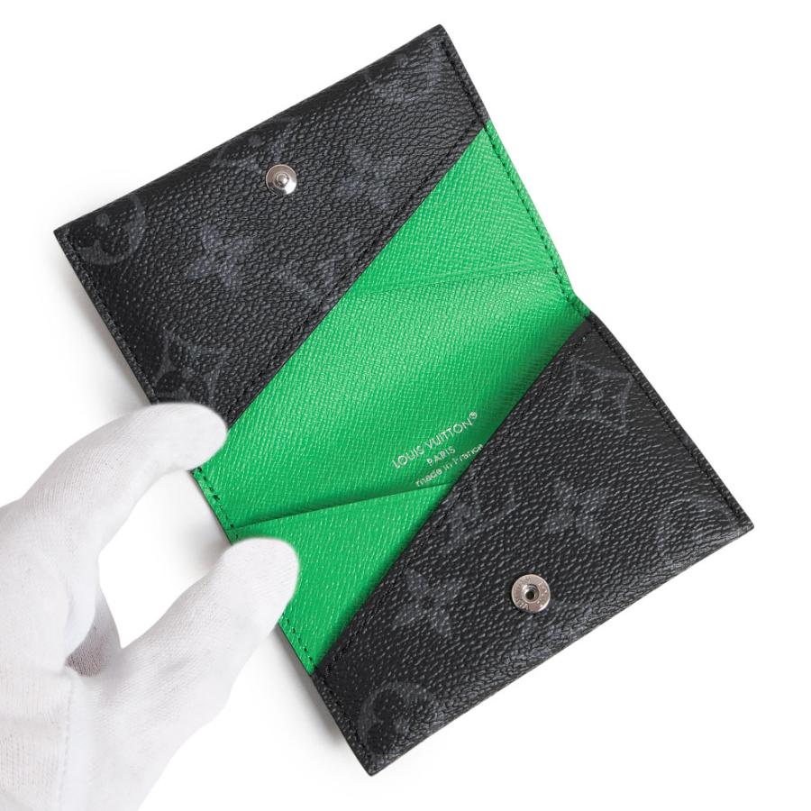 （新品・未使用品）LOUIS VUITTON ルイ ヴィトン M26051 ポルト カルト スリム モノグラムエクリプス ブラック グリーン カードケース 名刺入れ パスケース_2
