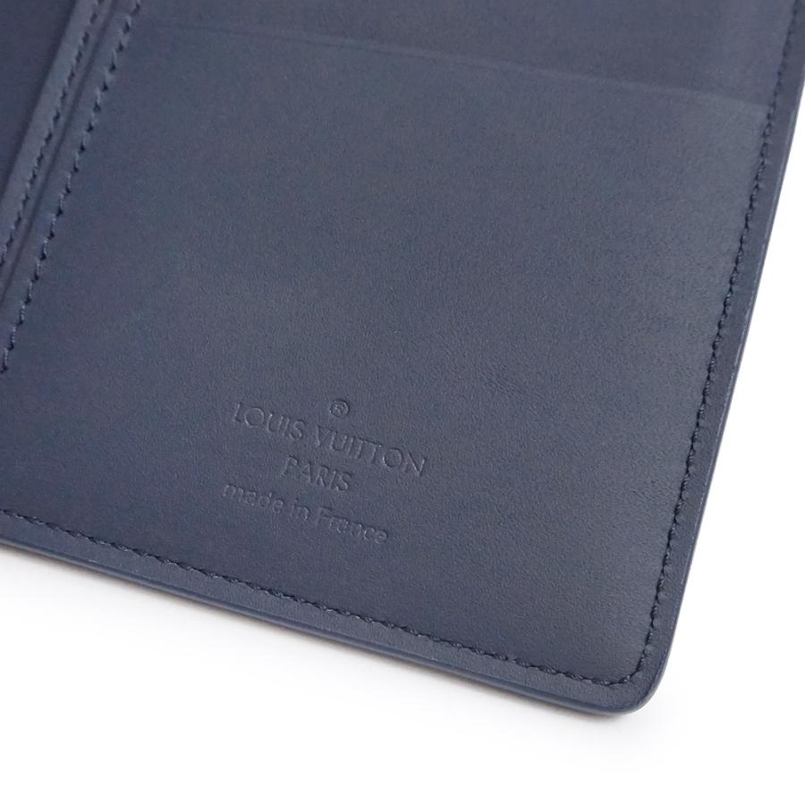 （新品・未使用品）LOUIS VUITTON ルイ ヴィトン M81810 LV アエログラム ポルトフォイユ ブラザ NM グレインカーフレザー ネイビー 二つ折り長財布の画像