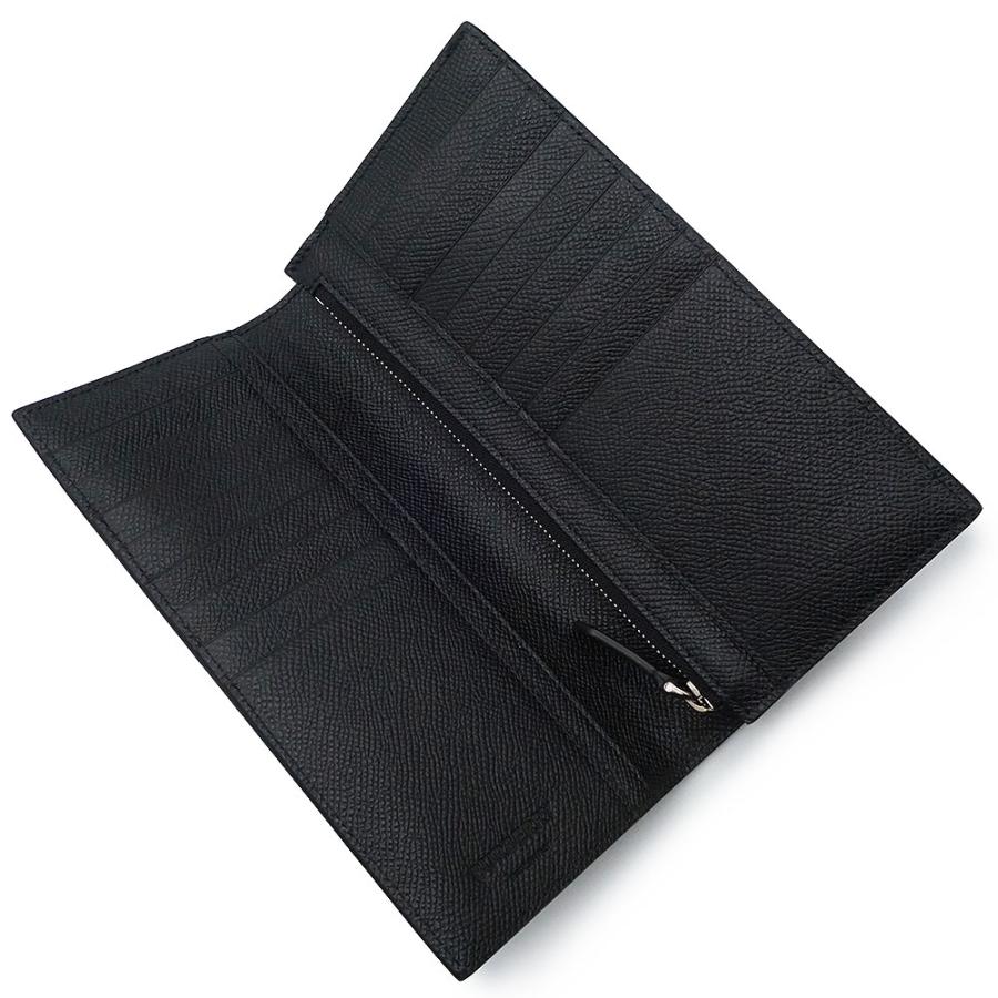 （新品・未使用品）BURBERRY バーバリー 8014642 CAVENDISH キャベンディッシュ グレインレザー ブラック 二つ折り長財布 シルバー金具の画像