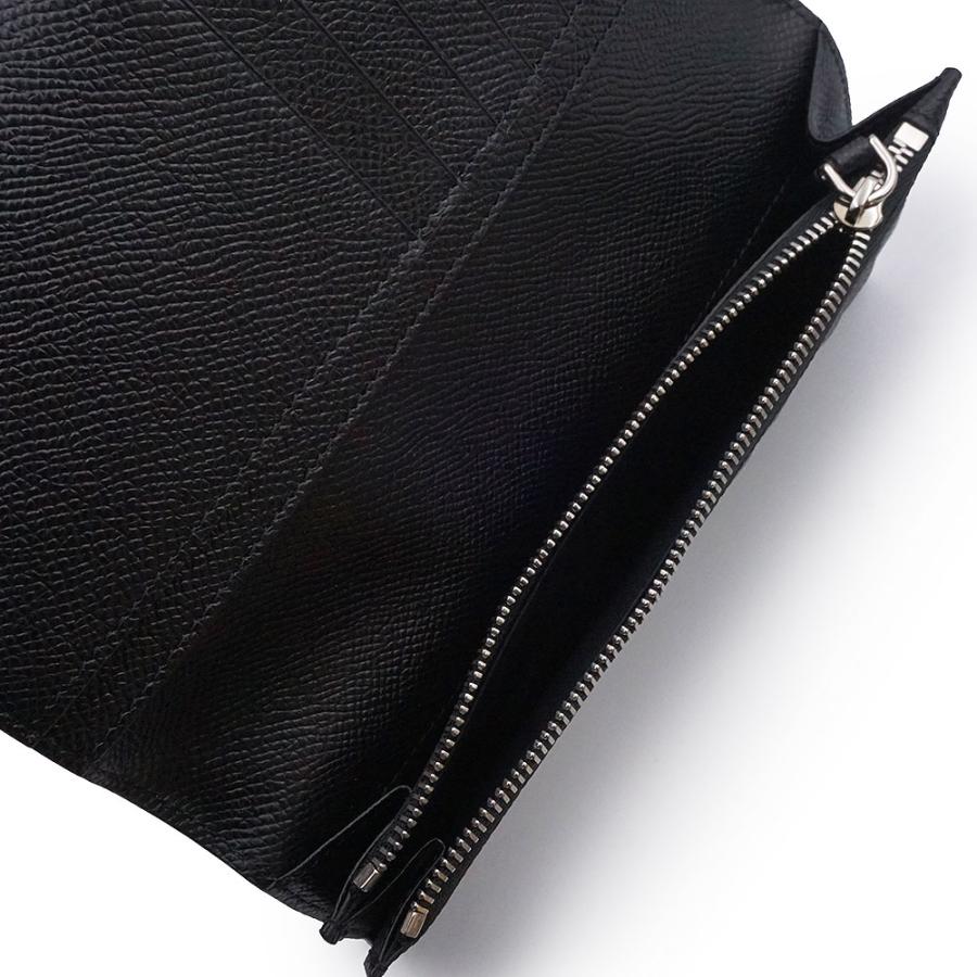 （新品・未使用品）BURBERRY バーバリー 8014642 CAVENDISH キャベンディッシュ グレインレザー ブラック 二つ折り長財布 シルバー金具の画像