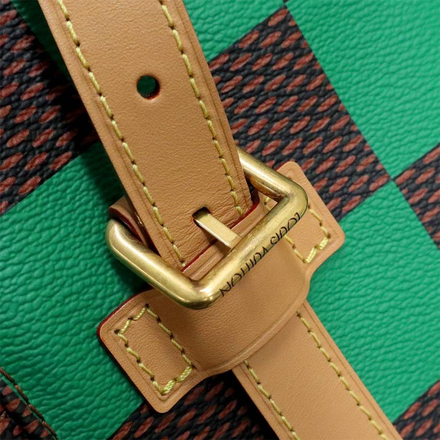 （未使用　展示品）LOUIS VUITTON ルイ ヴィトン N40564 クリストファー MM ダミエポップ キャンバス グリーン ブラウン リュック デイパック バックパック_12
