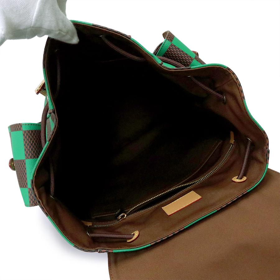 （未使用　展示品）LOUIS VUITTON ルイ ヴィトン N40564 クリストファー MM ダミエポップ キャンバス グリーン ブラウン リュック デイパック バックパック_3