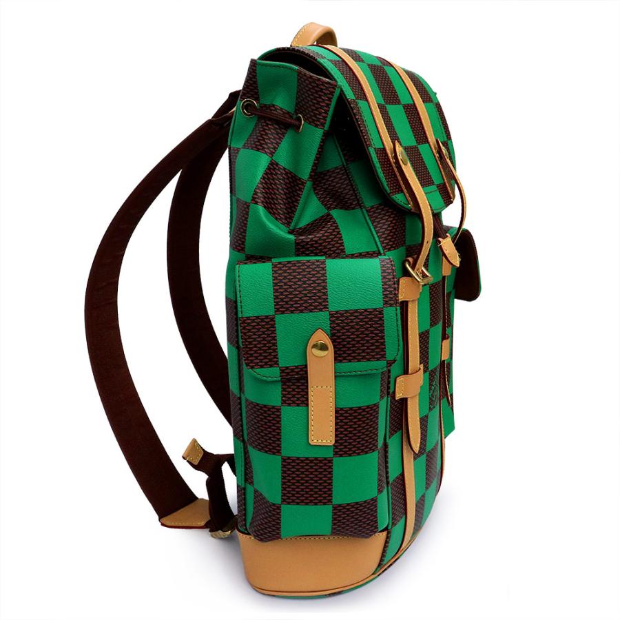 （未使用　展示品）LOUIS VUITTON ルイ ヴィトン N40564 クリストファー MM ダミエポップ キャンバス グリーン ブラウン リュック デイパック バックパック_4