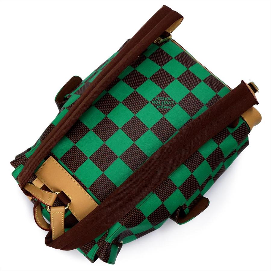 （未使用　展示品）LOUIS VUITTON ルイ ヴィトン N40564 クリストファー MM ダミエポップ キャンバス グリーン ブラウン リュック デイパック バックパック_6