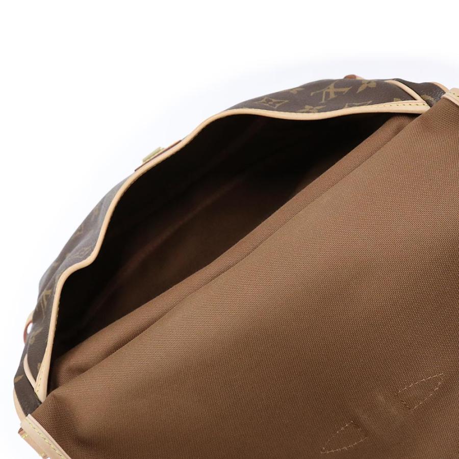 （中古）LOUIS VUITTON ルイ ヴィトン M42256 ソミュール 30 モノグラム レザー ブラウン ショルダーバッグ 斜め掛け ゴールド金具_3