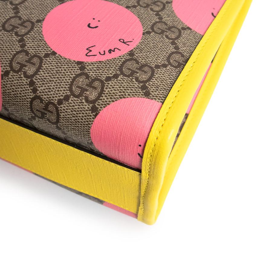 【新品】  GUCCI / グッチ | GG ロゴ ベルベット 異素材 切替 台形 スカート | 40 | イエロー | レディース GUCCI（グッチ） 新品同様/国内正規 682302 GGキャンバス ウェブ