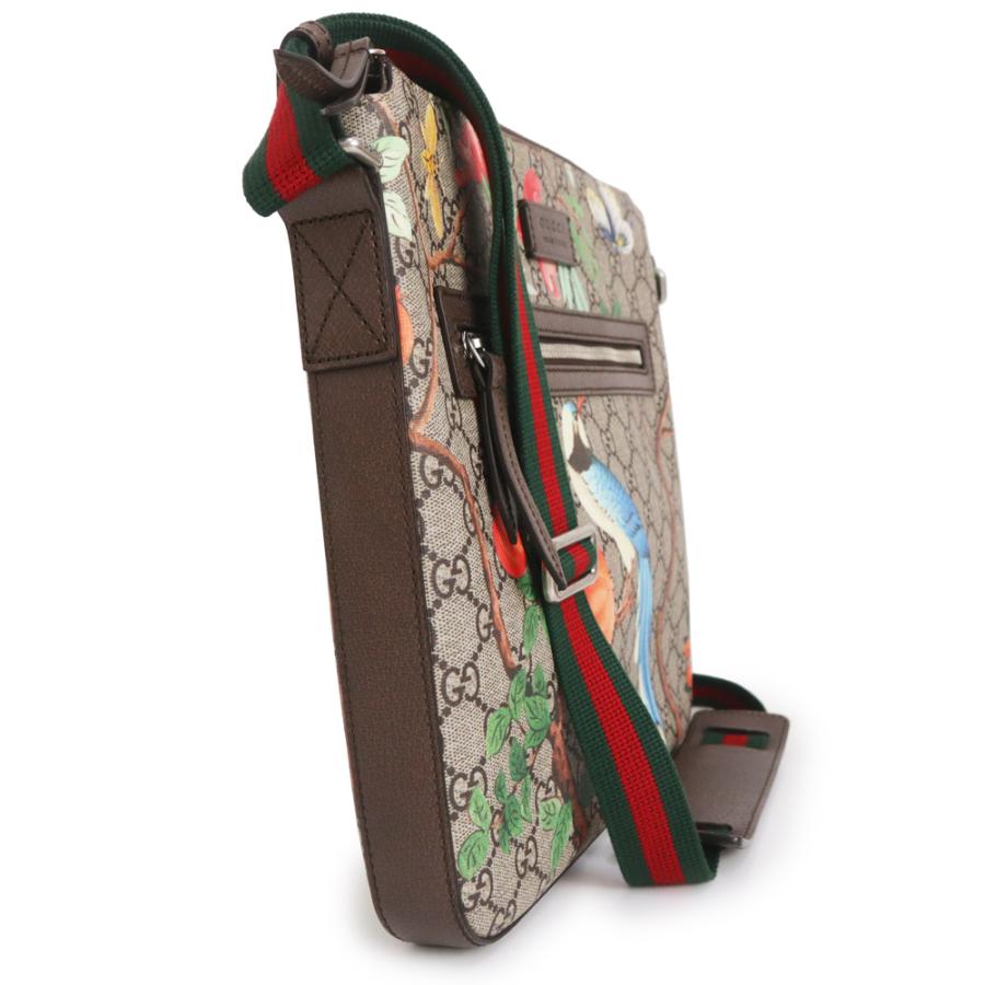 （未使用　展示品）GUCCI グッチ 406408 バード ティアン GGスプリームキャンバス レザー ベージュ ブラウン ショルダーバッグ アンティークシルバー金具_3