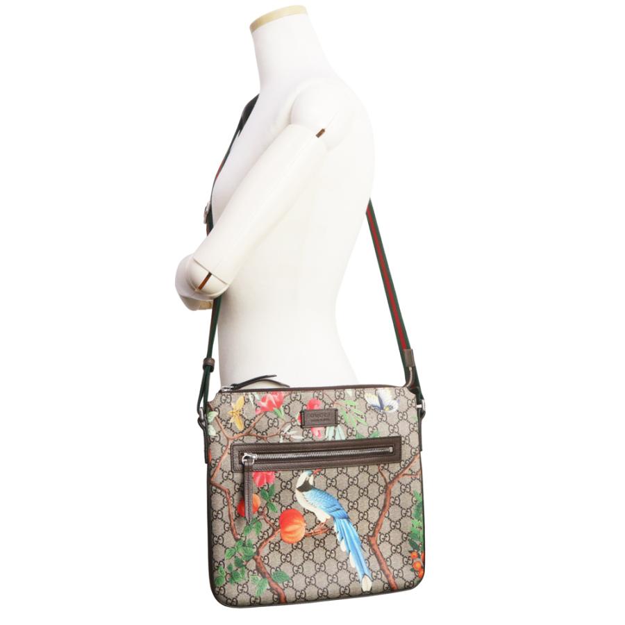 （未使用　展示品）GUCCI グッチ 406408 バード ティアン GGスプリームキャンバス レザー ベージュ ブラウン ショルダーバッグ アンティークシルバー金具_6