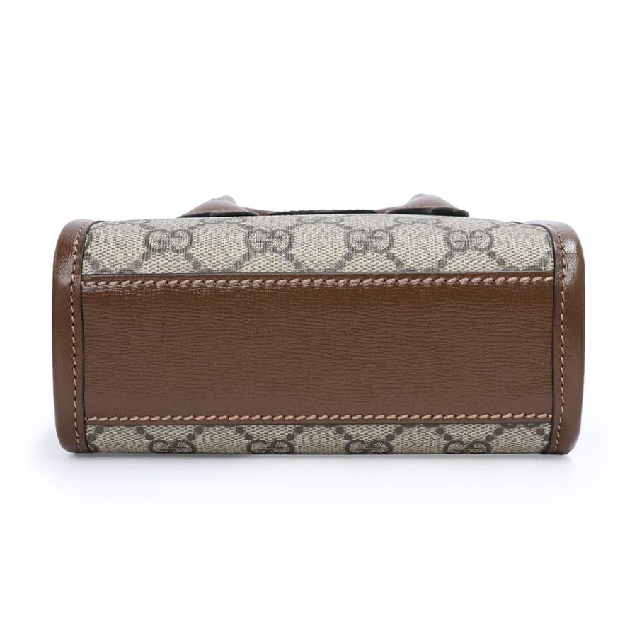（未使用　展示品）GUCCI グッチ 671623 ミニ トート GGスプリームキャンバス レザー ベージュ ブラウン ショルダー ハンドバッグ 2WAY 斜め掛け ゴールド金具_6