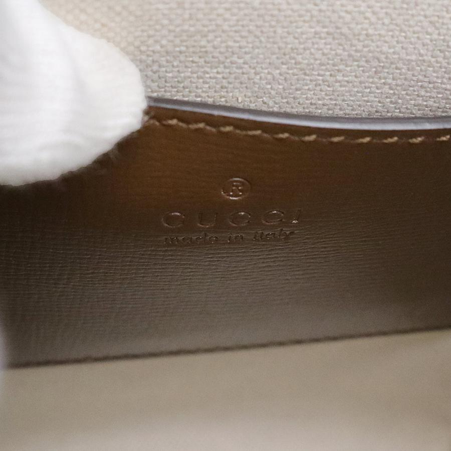 （未使用　展示品）GUCCI グッチ 671623 ミニ トート GGスプリームキャンバス レザー ベージュ ブラウン ショルダー ハンドバッグ 2WAY 斜め掛け ゴールド金具_8