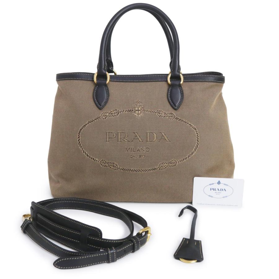 PRADA（プラダ） （美品）PRADA 1BA579 カーフスキン ロゴジャガード