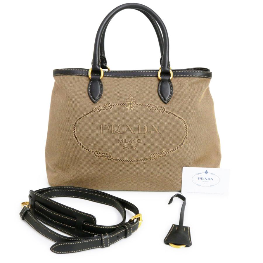 プラダ 価格交渉不可 PRADA（プラダ） （美品）PRADA 1BA579 カーフスキン ロゴジャガード