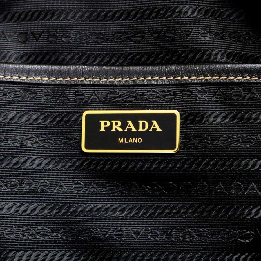 PRADA（プラダ） （美品）PRADA 1BA579 カーフスキン ロゴジャガード
