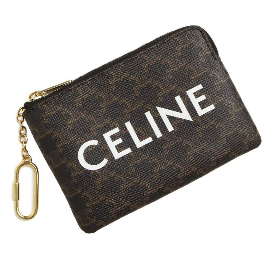 ◇セリーヌ　小銭入れ　ケース　財布　サークルロゴ　ブラック CELINE（セリーヌ） ロゴ 二つ折り財布（小銭入れあり） レザー