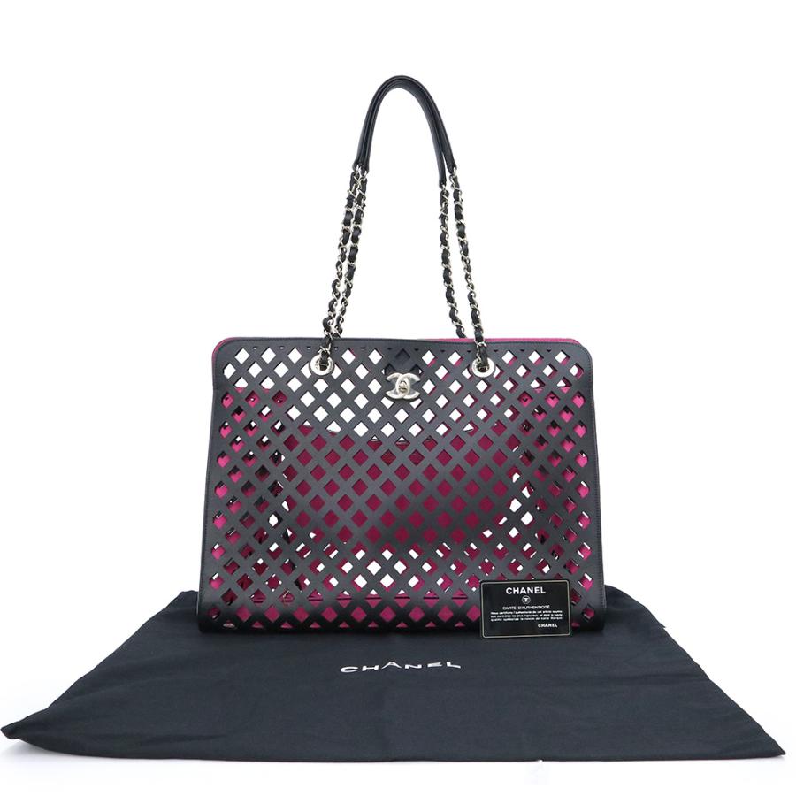 シャネル　CHANEL　ピンク×ブラック　バック ハンドバッグ カンボン ラムスキン ブラック/ピンク｜ブランド買取なら