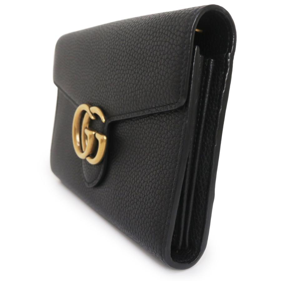 グッチ GUCCI GGマーモント チェーンウォレット ショルダーバッグ 財布 グッチGGマーモント チェーンウォレット 黒 ゴールド金具 レディース