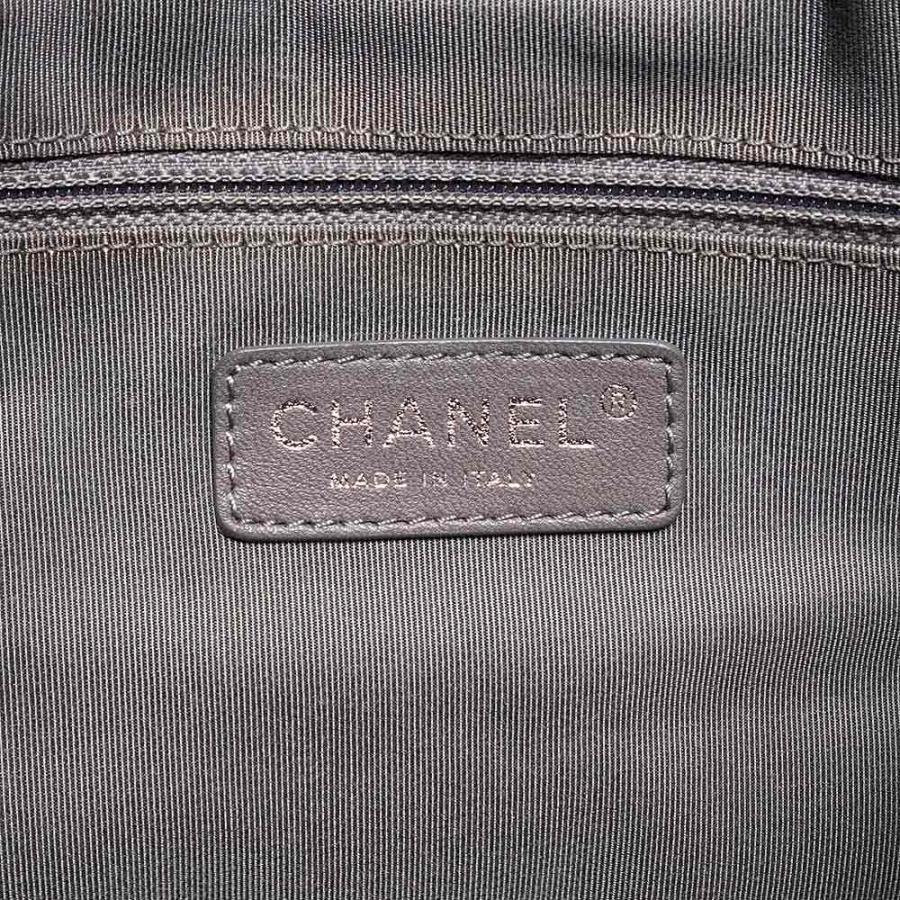 （中古）CHANEL シャネル ポートベロー エイジドカーフスキン ラムスキン レザー ブラック ベージュ チェーン 3Way ショルダー ハンドバッグ シルバー金具