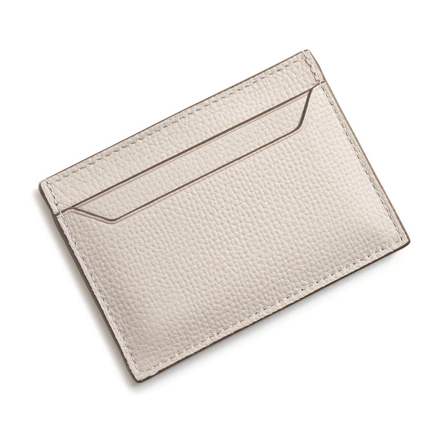 （新品・未使用品）LOEWE ロエベ C821075X09 アナグラム プレーン カードホルダー ぺブルグレインカーフスキン レザー ライトゴースト グレー ゴールド金具の画像