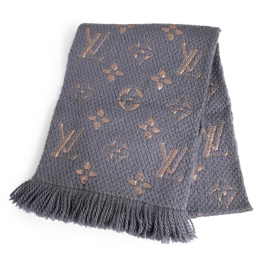 ルイ ヴィトン Ｍ70467 エシャルプ ロゴマニア シャイン ウール シルク ポリエステル グリ グレー マフラー ストール LOUIS VUITTON（中古） LOUIS VUITTON（ルイ・ヴィトン） （中古）LOUIS VUITTON ルイ