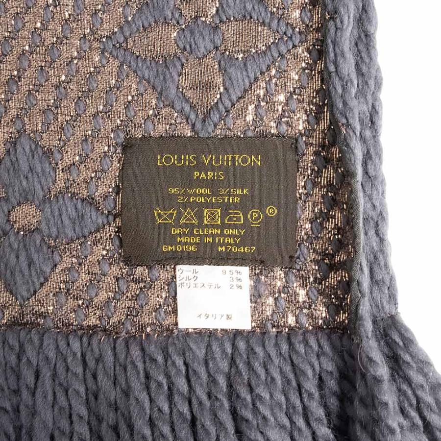 ルイ ヴィトン Ｍ70467 エシャルプ ロゴマニア シャイン ウール シルク ポリエステル グリ グレー マフラー ストール LOUIS VUITTON（中古） LOUIS VUITTON（ルイ・ヴィトン） （中古）LOUIS VUITTON ルイ
