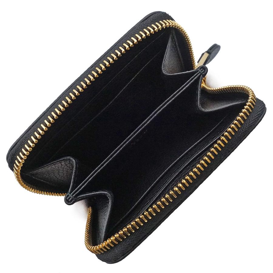 （新品・未使用品）miu miu ミュウミュウ 5MM268 ヴィテッロ ダイノ ネロ ブラック ラウンドファスナー ジップ コインケース 小銭入れ 財布 カーフレザー 箱付の画像