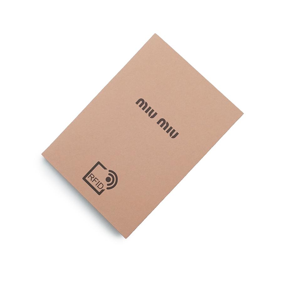 （新品・未使用品）miu miu ミュウミュウ 5MM268 ヴィテッロ ダイノ ネロ ブラック ラウンドファスナー ジップ コインケース 小銭入れ 財布 カーフレザー 箱付の画像