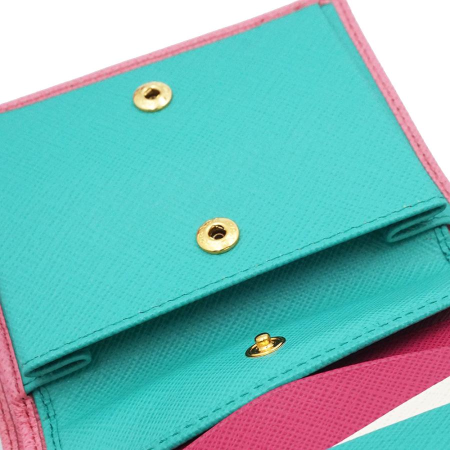 サフィアーノ　マルチカラーコンパクト　1MV204 二つ折り PRADA（プラダ） 折り財布 サフィアーノマルチカラー レディース PRADA