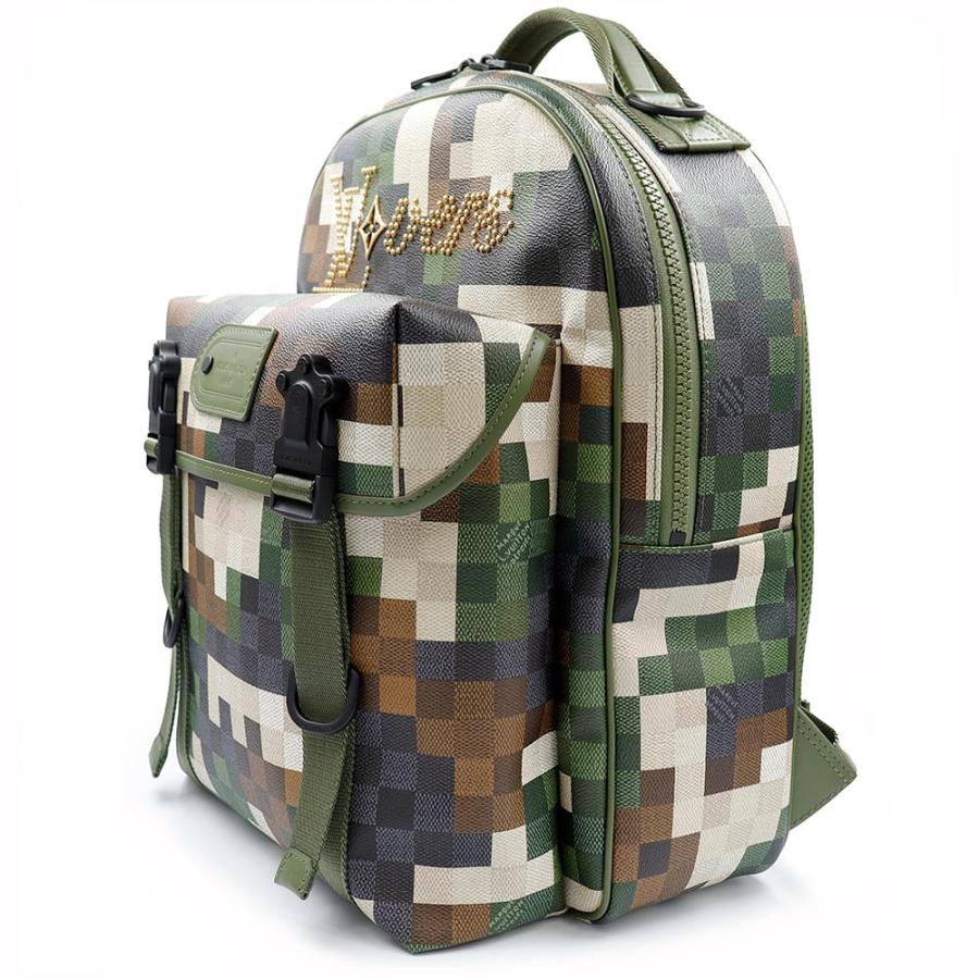 （未使用保管品）LOUIS VUITTON ルイ ヴィトン M24445 モーション ダモフラージュ レザー グリーン ブラウン カーキ リュック デイパック バックパック_2