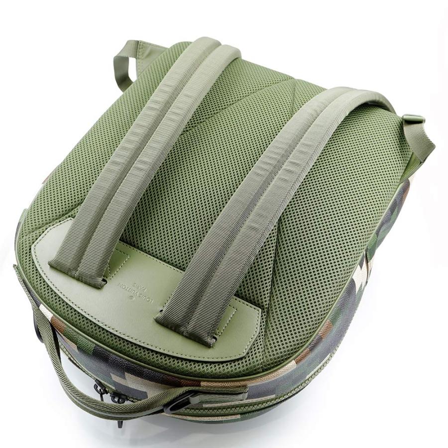（未使用保管品）LOUIS VUITTON ルイ ヴィトン M24445 モーション ダモフラージュ レザー グリーン ブラウン カーキ リュック デイパック バックパック_4