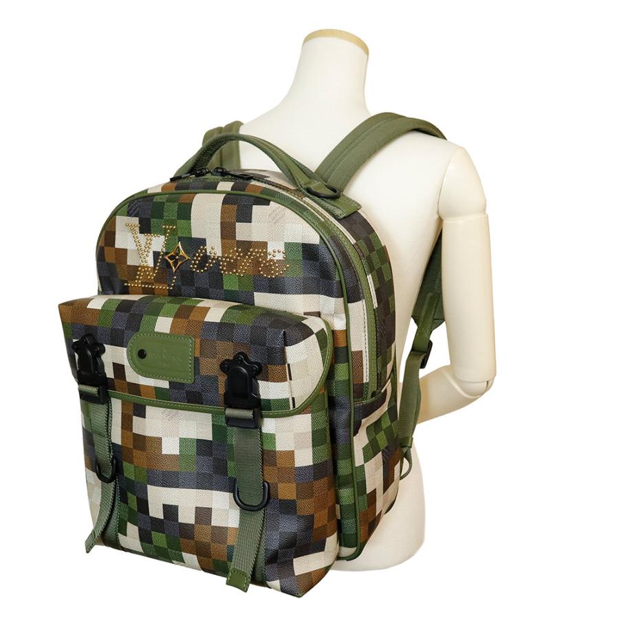 （未使用保管品）LOUIS VUITTON ルイ ヴィトン M24445 モーション ダモフラージュ レザー グリーン ブラウン カーキ リュック デイパック バックパック_6