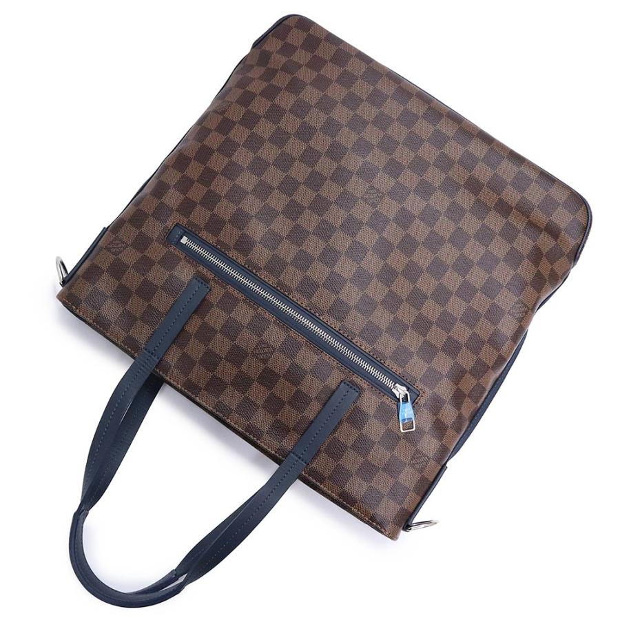 ルイ ヴィトン N41255 ヘラルド ダミエ ブラウン ブルーショルダー トートバッグ 2WAY 斜め掛け シルバー金具 LOUIS VUITTON（未使用　展示品） LOUIS VUITTON（ルイ・ヴィトン） （未使用 展示品）LOUIS VUITTON