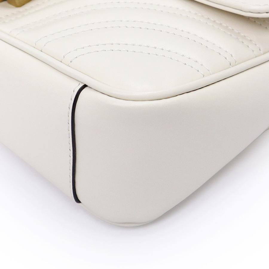 （新品・未使用品）GUCCI グッチ 446744 GGマーモント キルティング ミニ ハート オンライン限定 シェブロンレザー オフホワイト ショルダーバッグ 斜め掛け_10