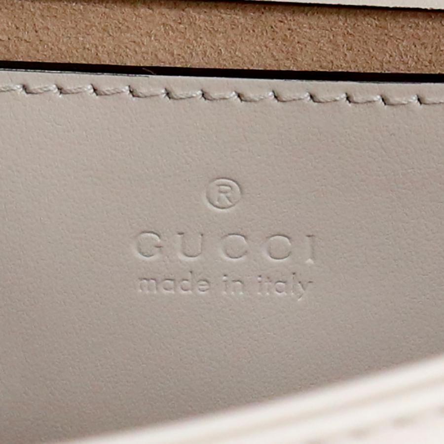（新品・未使用品）GUCCI グッチ 446744 GGマーモント キルティング ミニ ハート オンライン限定 シェブロンレザー オフホワイト ショルダーバッグ 斜め掛け_9