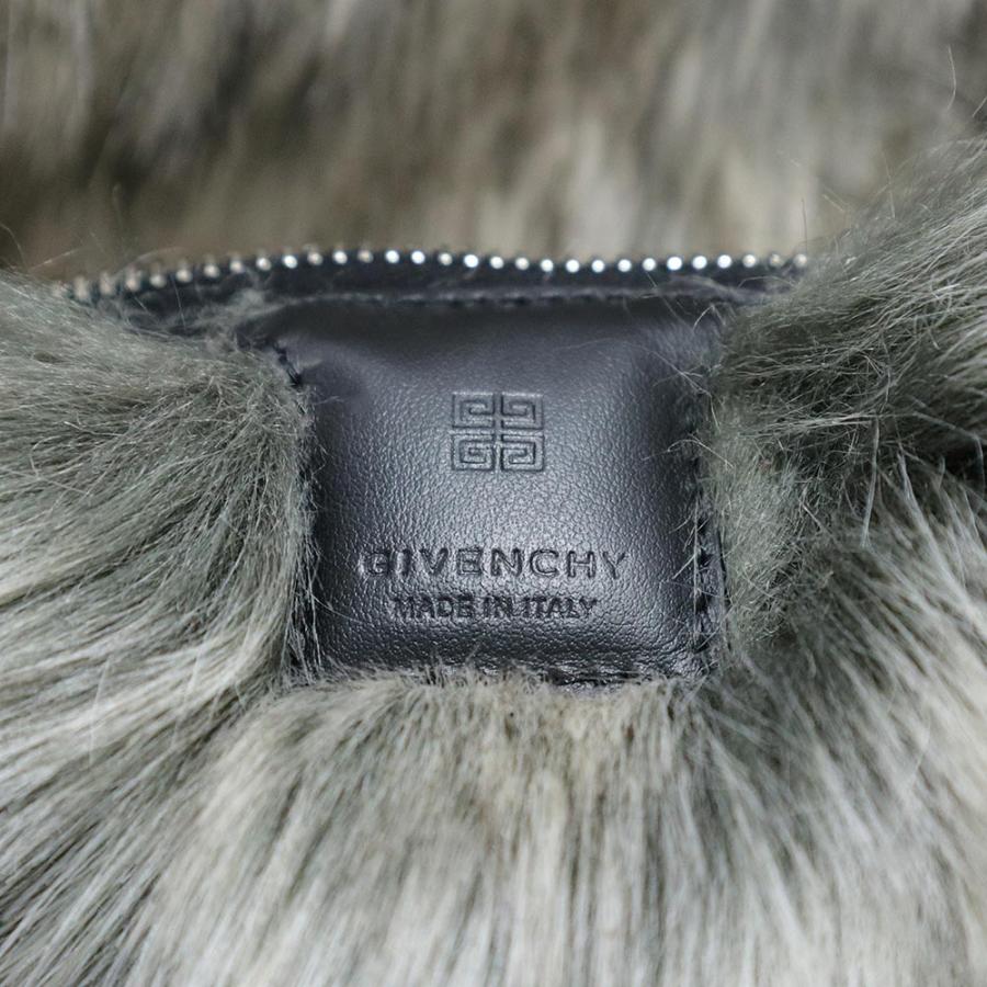 （新品・未使用品）GIVENCHY ジバンシィ BK50CTK1U7001 ヴォワイユー ナイロン フェイクファー ブラック ショルダーバッグ 斜め掛け シルバー金具の画像