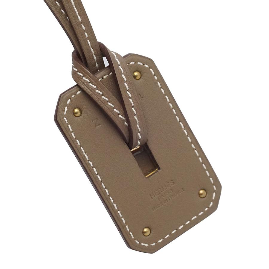 （新品・未使用品）HERMES エルメス オーケリー GM カデナ ヴォースイフト エトゥープ エトープ グレージュ Z刻印 ネックレス ペンダント レザー ゴールド金具の画像