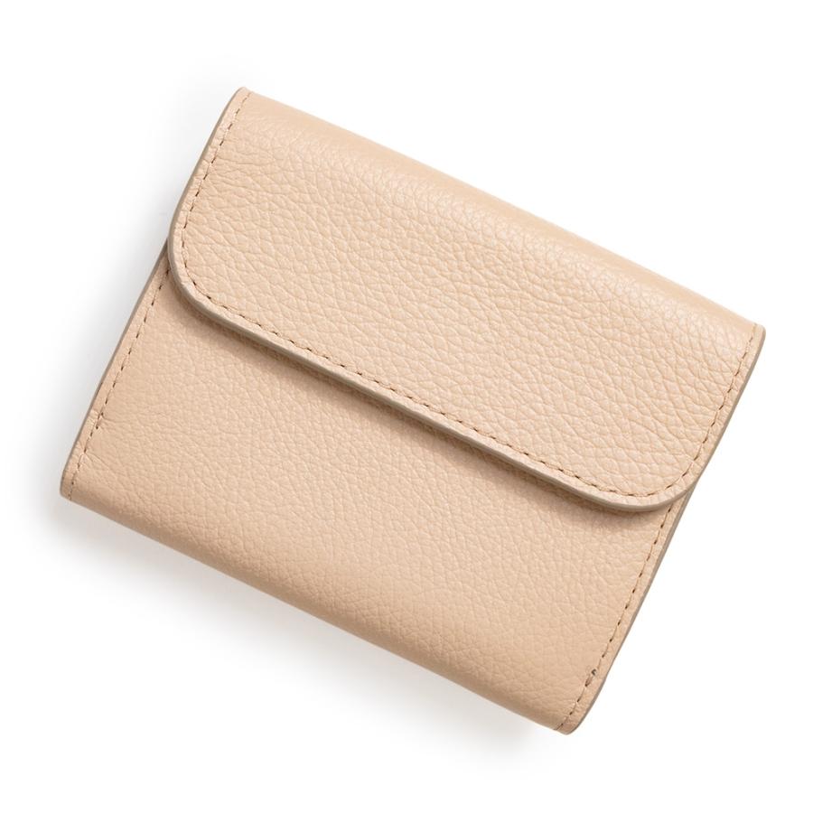 （新品・未使用品）Chloe クロエ CHC23AP0996J5 MARCIE マーシー スモールトリフォールドウォレット Cement Pink ピンクベージュ 三つ折り財布 ゴールド金具 箱の画像