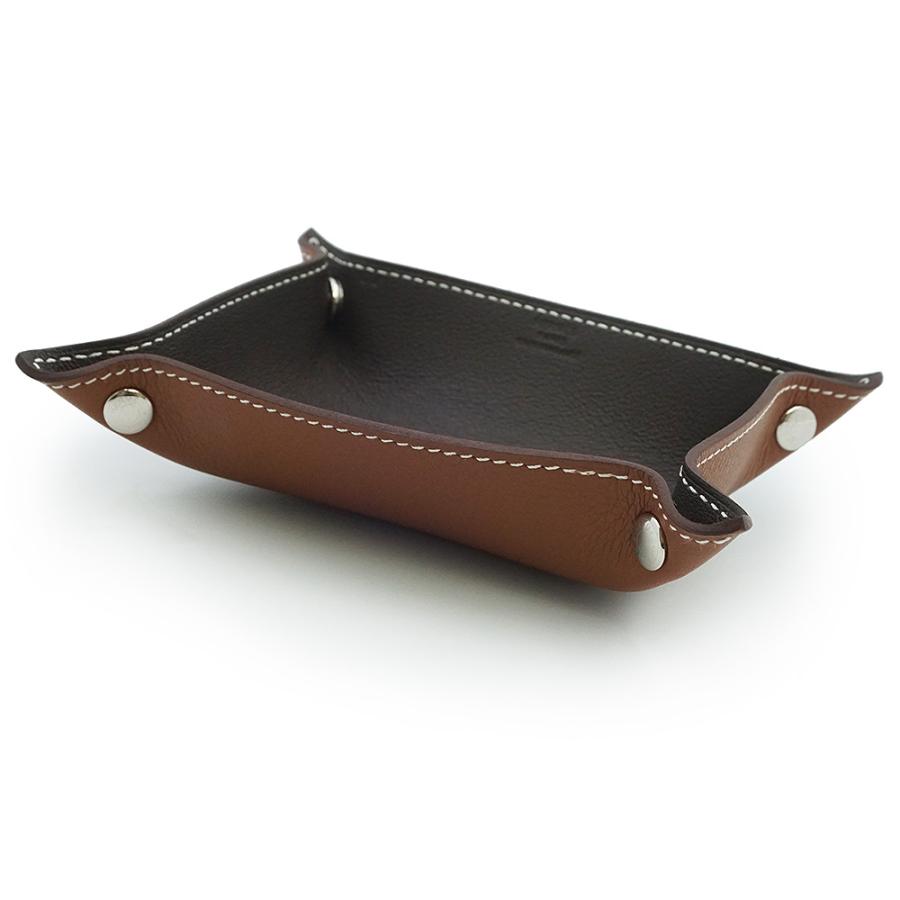 （新品・未使用品）HERMES エルメス ヴィド ポッシュ ミーズ エ ルランス デスク Hエヴリン トリヨン エベンヌ フォーヴ ブラウン B刻印 カードトレイ 小物入れの画像