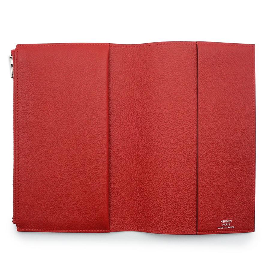 （美品）HERMES エルメス EAジップ PM ヴォーエバーカラー ルージュピマン レッド Y刻印 ノートカバー 手帳カバー コインケース 小銭入れ 財布 レザー 箱付_2