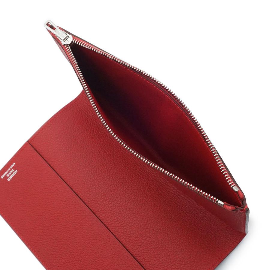 （美品）HERMES エルメス EAジップ PM ヴォーエバーカラー ルージュピマン レッド Y刻印 ノートカバー 手帳カバー コインケース 小銭入れ 財布 レザー 箱付_3