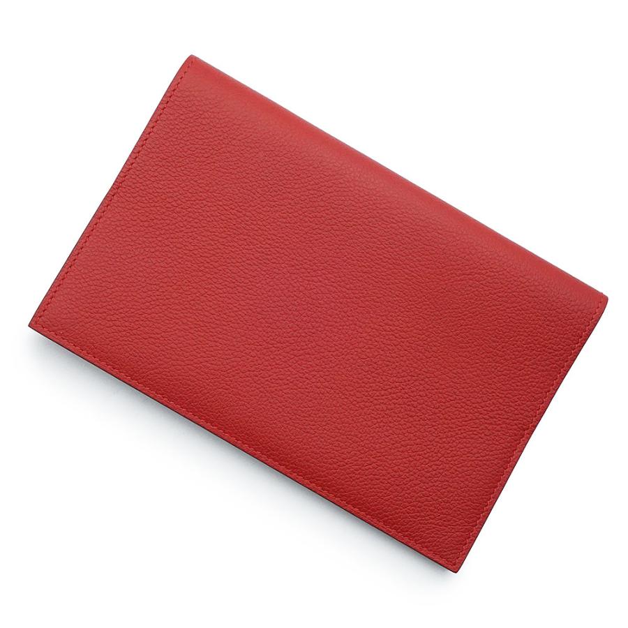 （美品）HERMES エルメス EAジップ PM ヴォーエバーカラー ルージュピマン レッド Y刻印 ノートカバー 手帳カバー コインケース 小銭入れ 財布 レザー 箱付_5