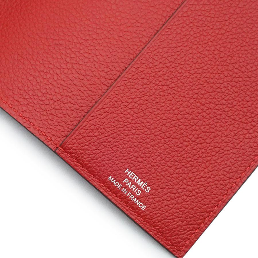 （美品）HERMES エルメス EAジップ PM ヴォーエバーカラー ルージュピマン レッド Y刻印 ノートカバー 手帳カバー コインケース 小銭入れ 財布 レザー 箱付_7