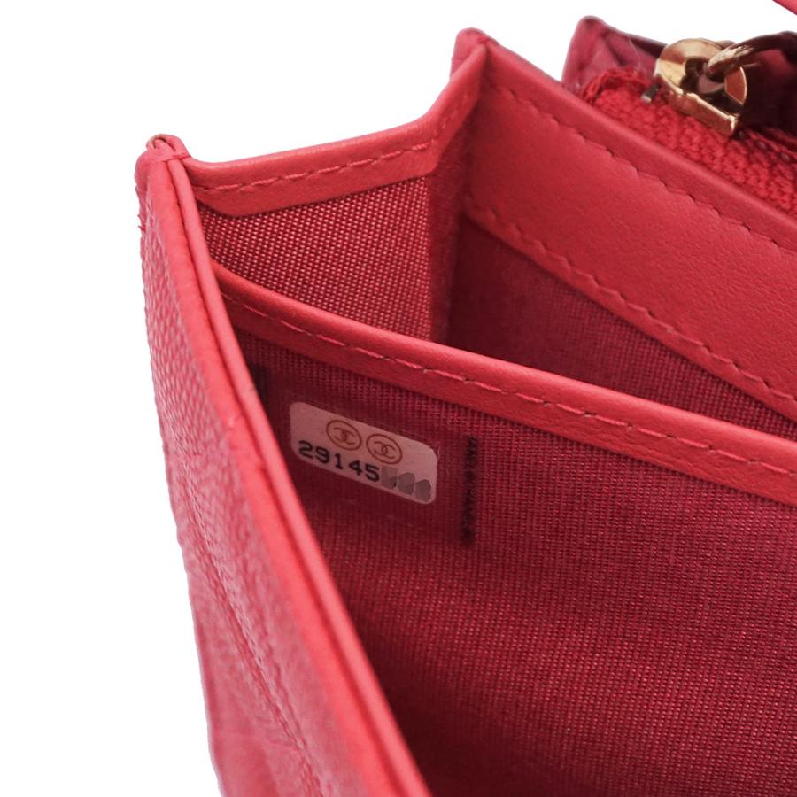 シャネル A84448 CCフィリグリー ココマーク キャビアスキン ピンク 二つ折り長財布 レザー ゴールド金具 箱付 CHANEL（新品・未使用品） CHANEL（シャネル） （新品・未使用品）CHANEL A84448 CCフィリグリー