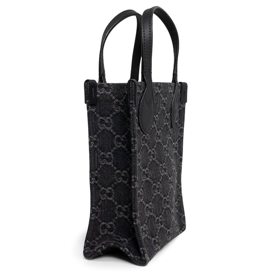 グッチ 773730 ミニ トート GGデニム レザー ブラック 2Way ショルダー ハンドバッグ 斜め掛け シルバー金具 GUCCI（新品・未使用品） GUCCI（グッチ） （新品・未使用品）GUCCI 773730 ミニ トート GG