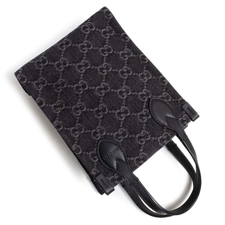グッチ 773730 ミニ トート GGデニム レザー ブラック 2Way ショルダー ハンドバッグ 斜め掛け シルバー金具 GUCCI（新品・未使用品） GUCCI（グッチ） （新品・未使用品）GUCCI 773730 ミニ トート GG