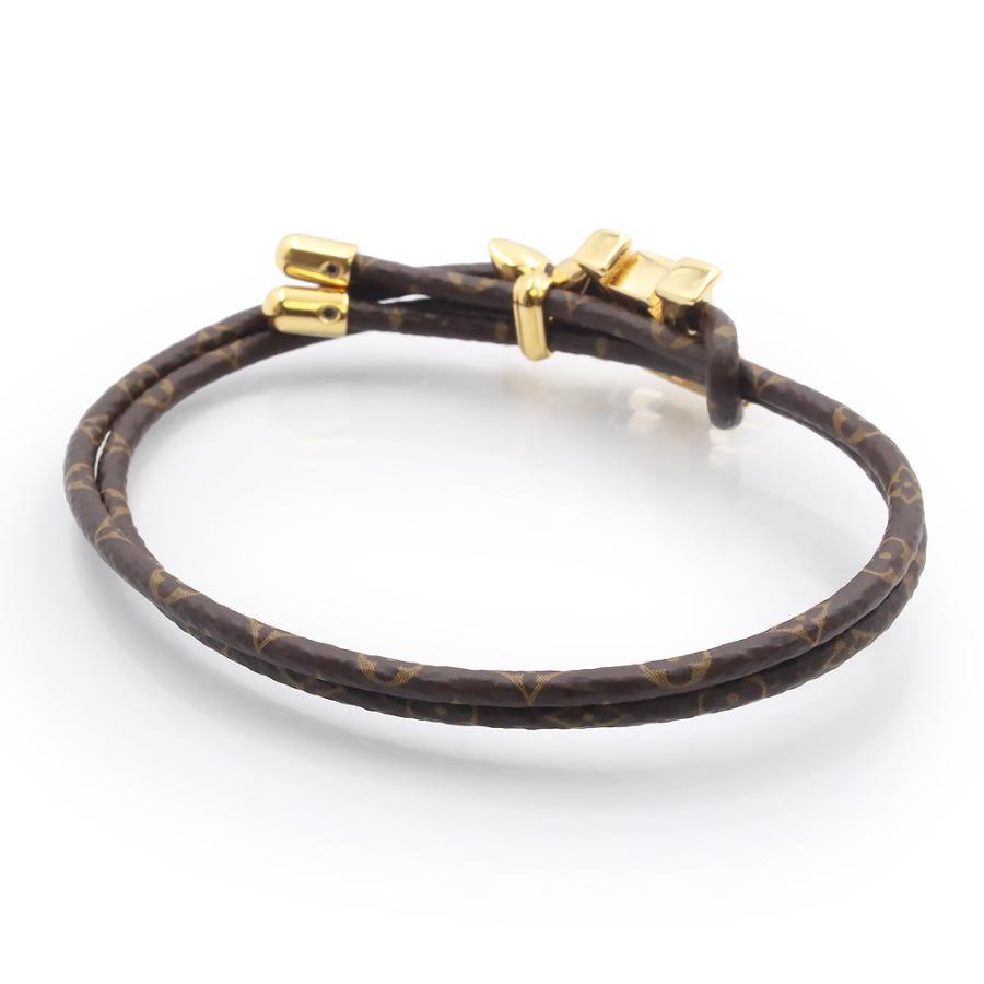 （新品・未使用品）LOUIS VUITTON ルイ ヴィトン M8416Z LV ブルーム モノグラム ブラウン ブレスレット ゴールド金具 箱付の画像