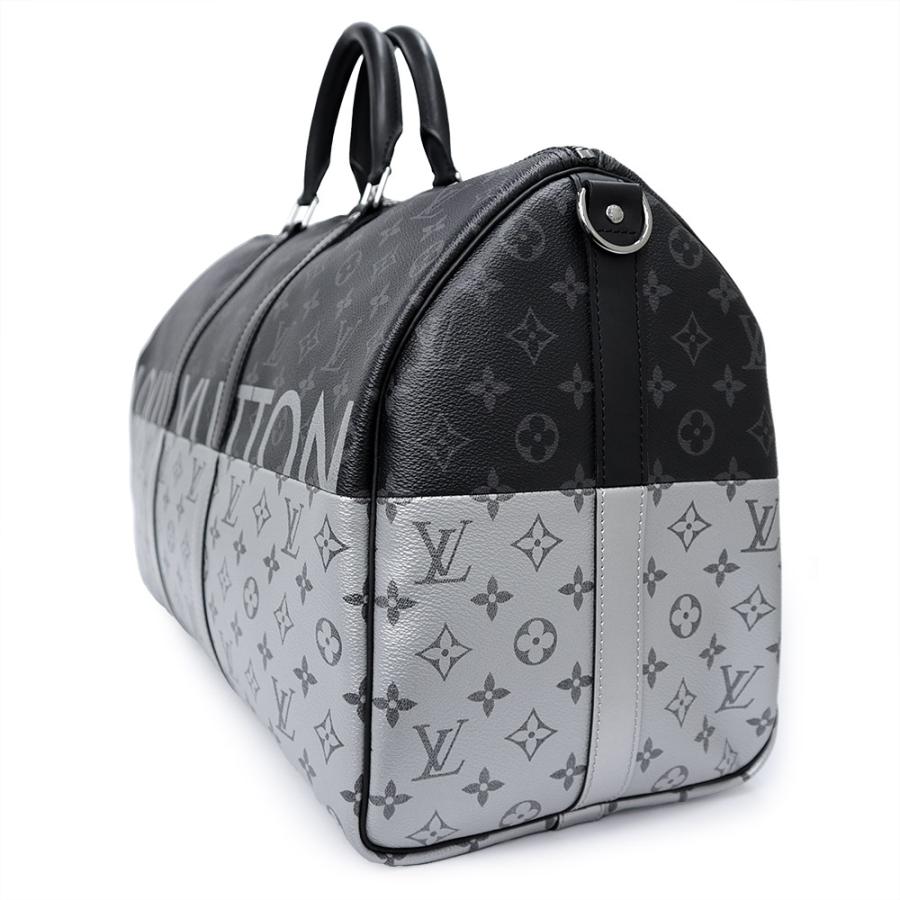 （未使用 展示品）LOUIS VUITTON ルイ ヴィトン M43817 キーポル バンドリエール 50 モノグラムエクリプス ブラック シルバー 2way ショルダー ボストンバッグの画像