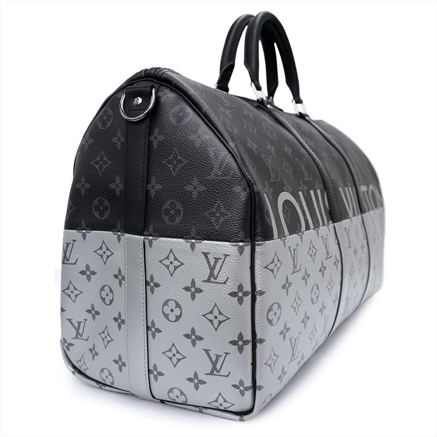 （未使用 展示品）LOUIS VUITTON ルイ ヴィトン M43817 キーポル バンドリエール 50 モノグラムエクリプス ブラック シルバー 2way ショルダー ボストンバッグの画像