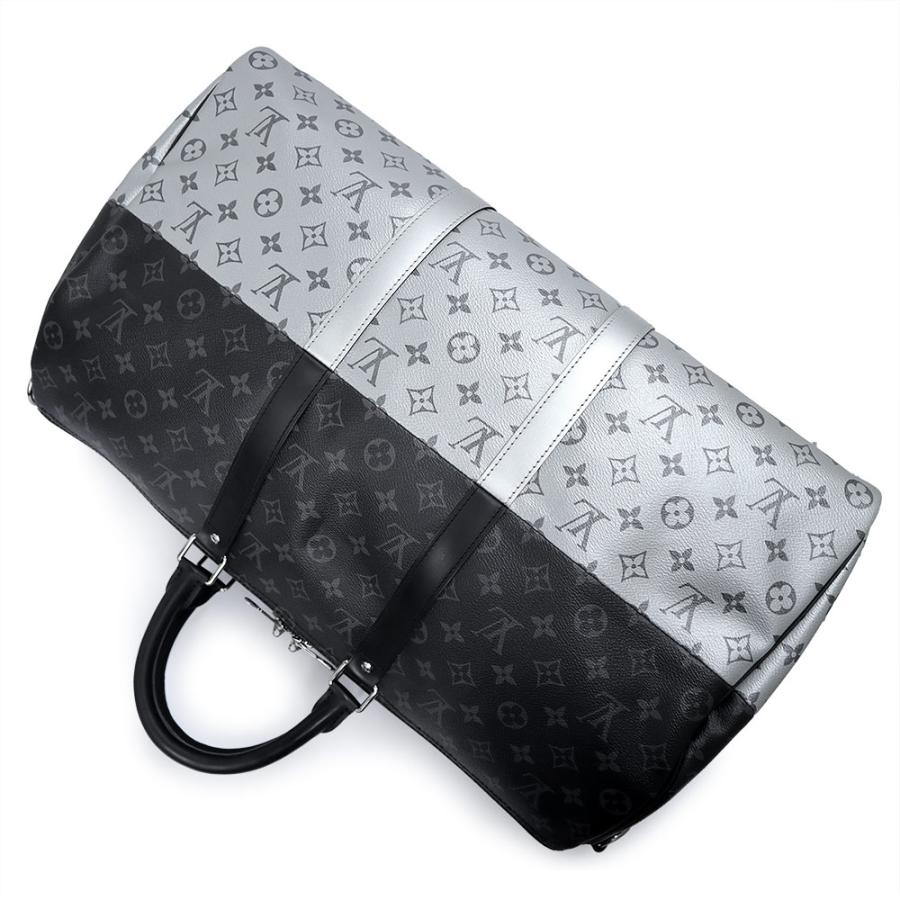 （未使用 展示品）LOUIS VUITTON ルイ ヴィトン M43817 キーポル バンドリエール 50 モノグラムエクリプス ブラック シルバー 2way ショルダー ボストンバッグの画像