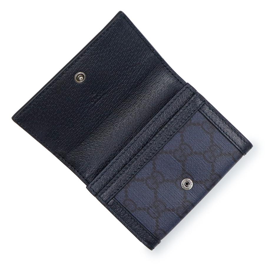 （新品・未使用品）GUCCI グッチ 763286 オフィディア GGスプリームキャンバス レザー ネイビー カードケース 名刺入れ 定期入れ パスケースの画像